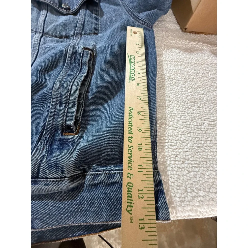 Wrangler Hero‎ Mens Blue Denim Trucker Jacket Medium Wash Cotton XL 21154